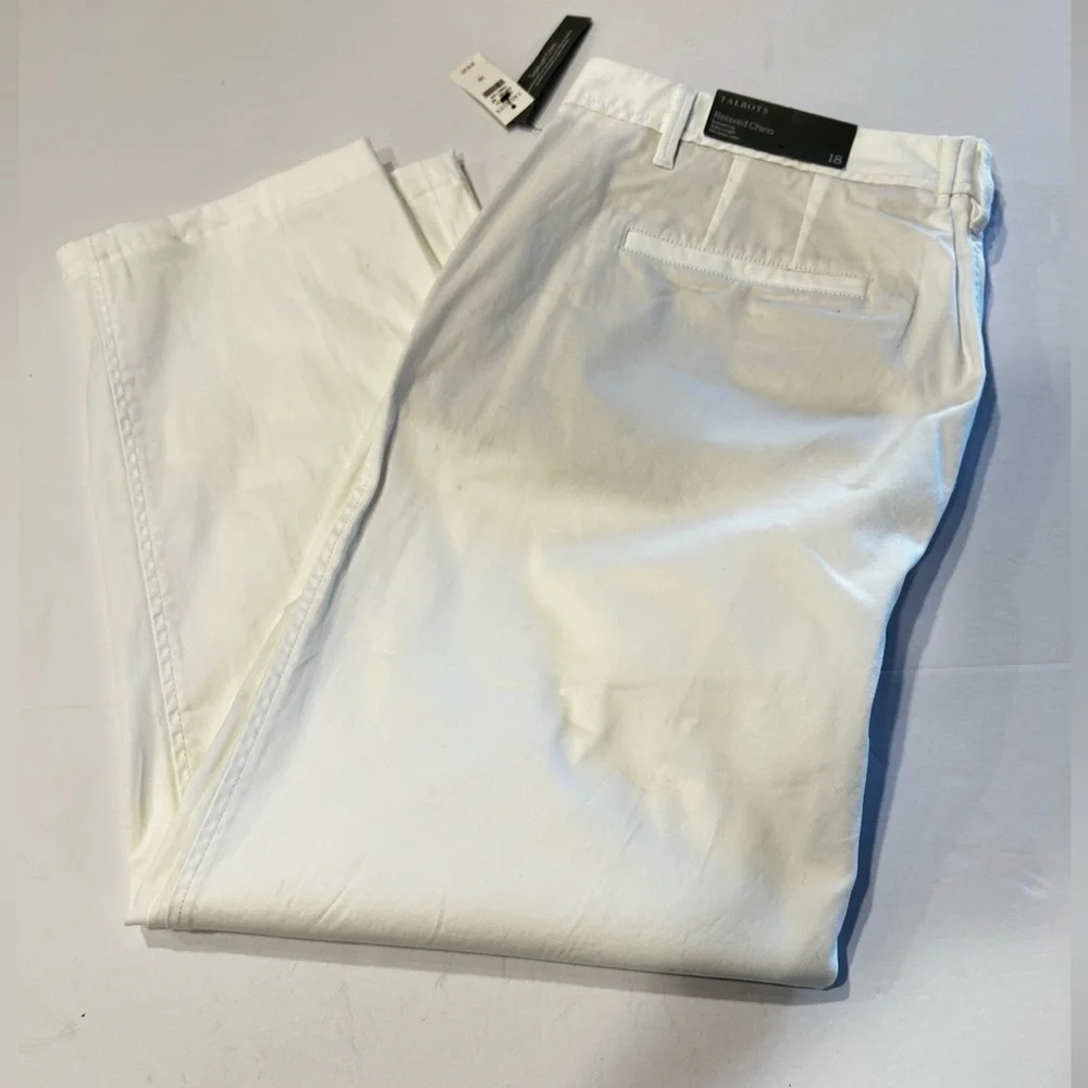 NWT Talbots Women’s Relaxes Chino Ankle‎ Length Size 18 - Picture 4 of 13